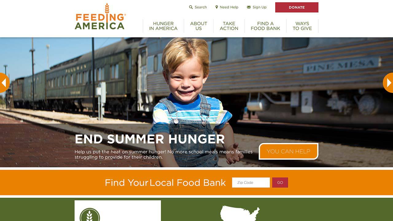Feeding AmericaのWebサイトの画像